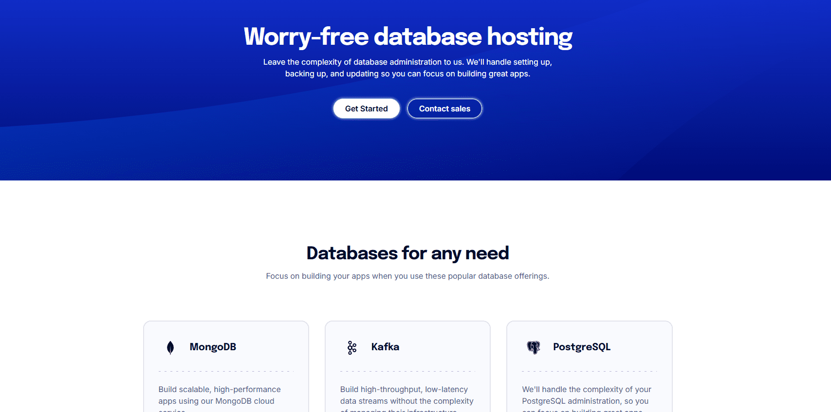 Worry-free database hosting

