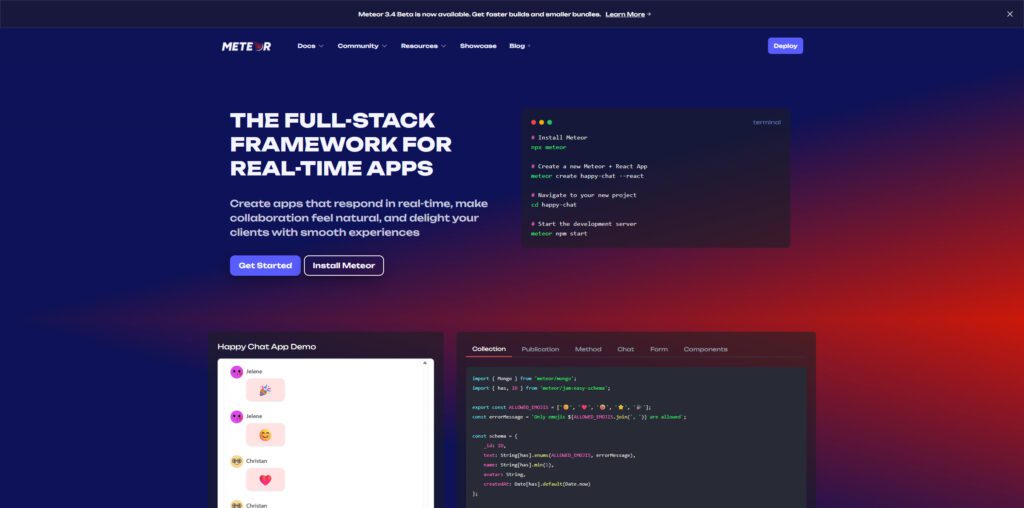 Meteor — isomorphic full-stack, real-time by default