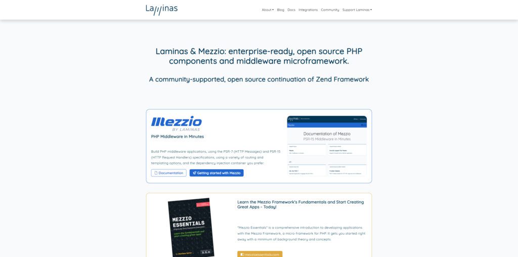 Laminas (formerly Zend Framework)