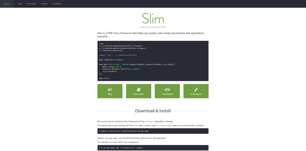 Slim / Micro-frameworks