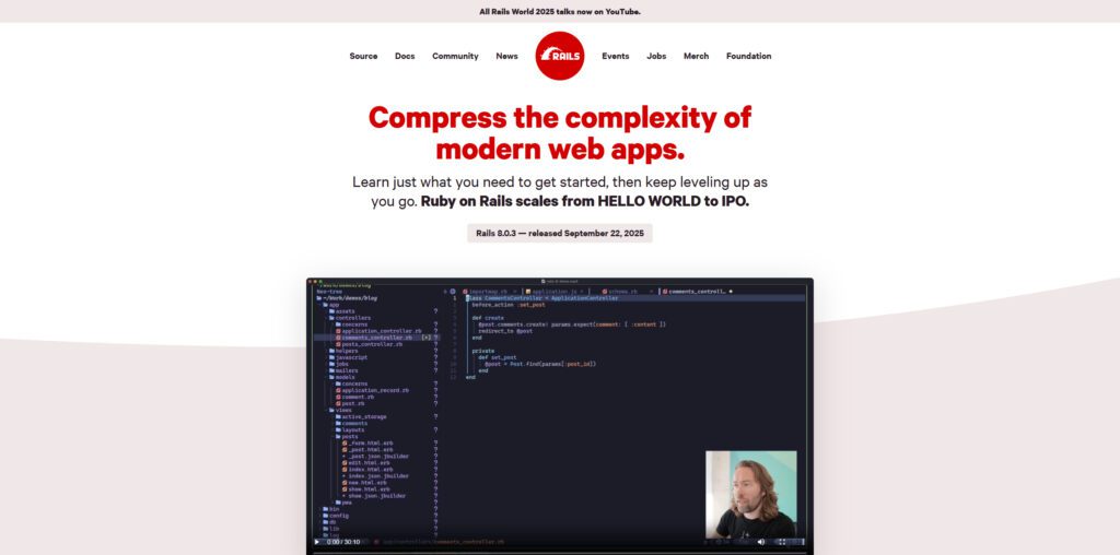 Ruby on Rails (Ruby)