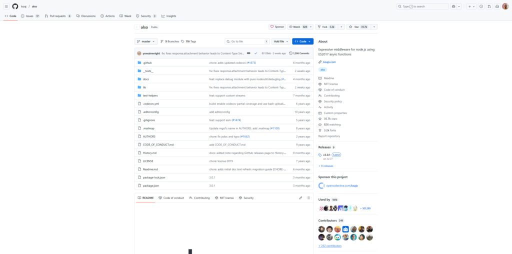 Koa.js (Node.js) / or variant microframeworks