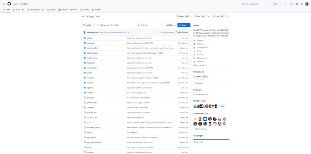 Fasthttp / FastHTTP ecosystem
