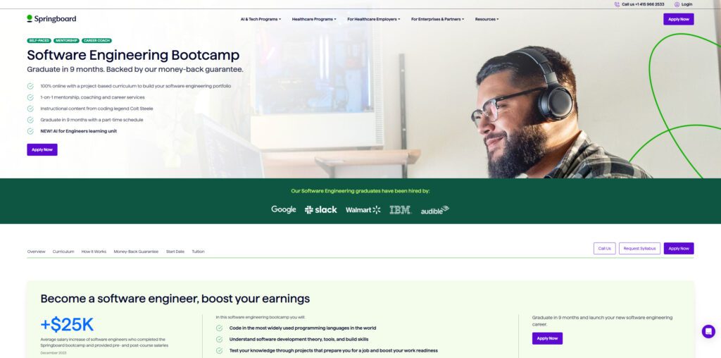 Springboard (Software Engineering Career Track)