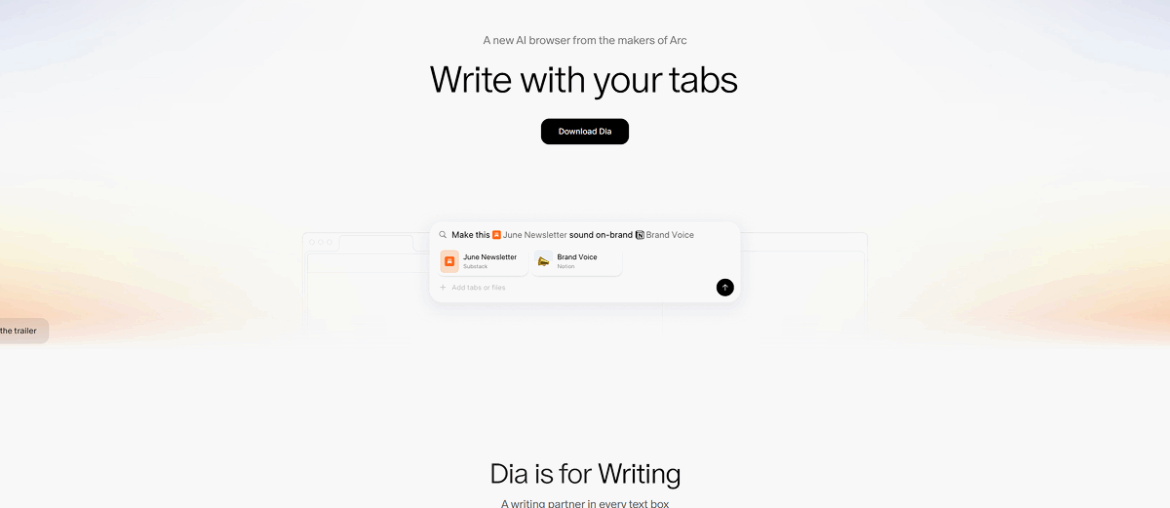 Dia Browser officially launches as an AI-first tool for work Dia Browser
